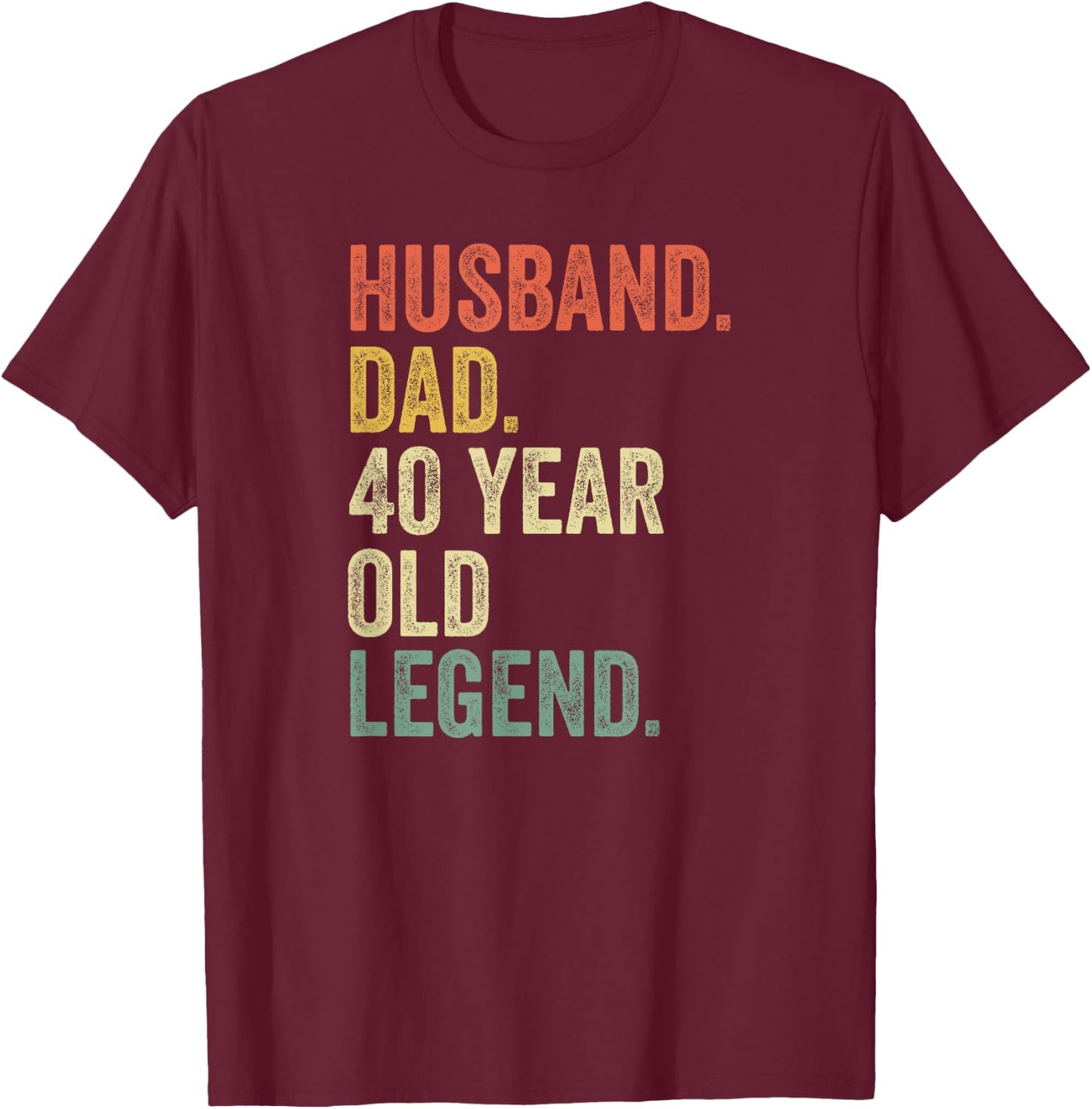 Funny 40th Birthday Gifts Vintage Dad 1980 T-Shirt - T-Shirt | Maroon