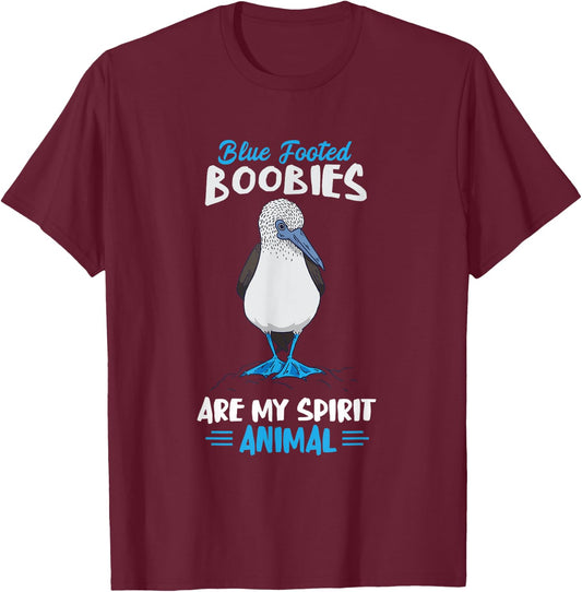 Blue Foot Booby Spirit Animal Blue Footed Booby Seabird T-Shirt - T-Shirt | Maroon