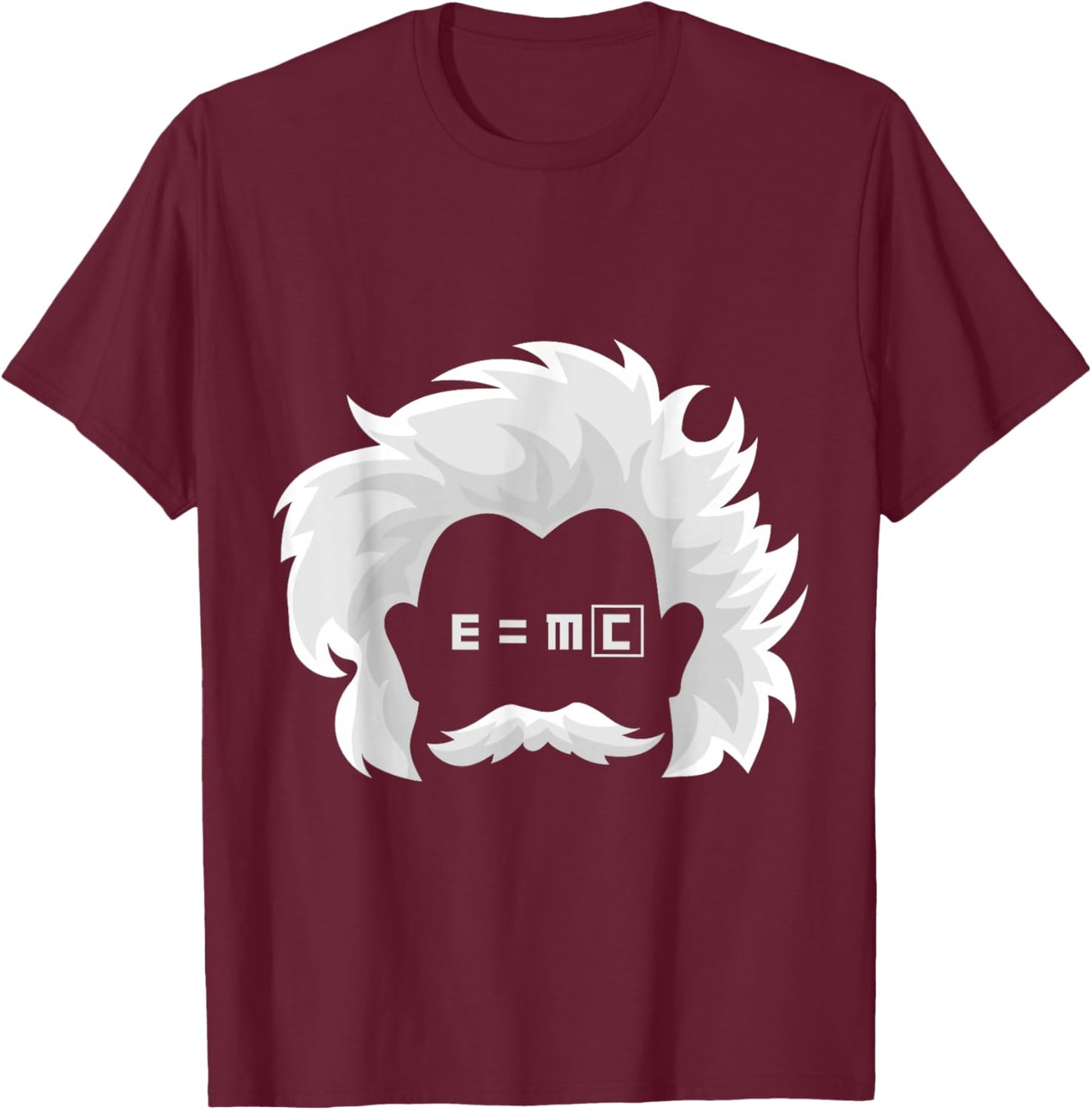 E=MC Square Einstein's Famous Scientific Physics Formula T-Shirt - T-Shirt | Maroon