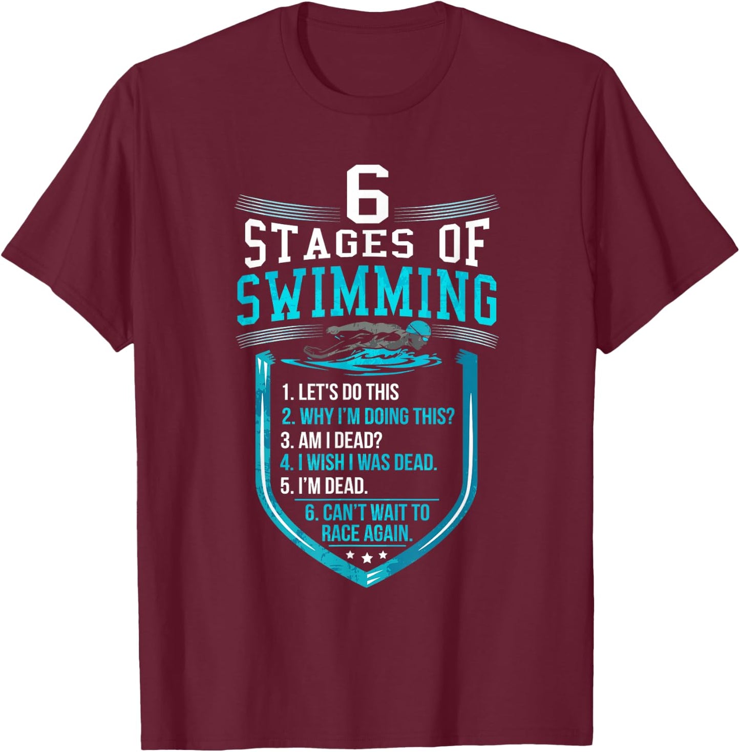 Gifts For Swimmers Swim Team Swimming Funny Swimmers T-Shirt - T-Shirt | Maroon