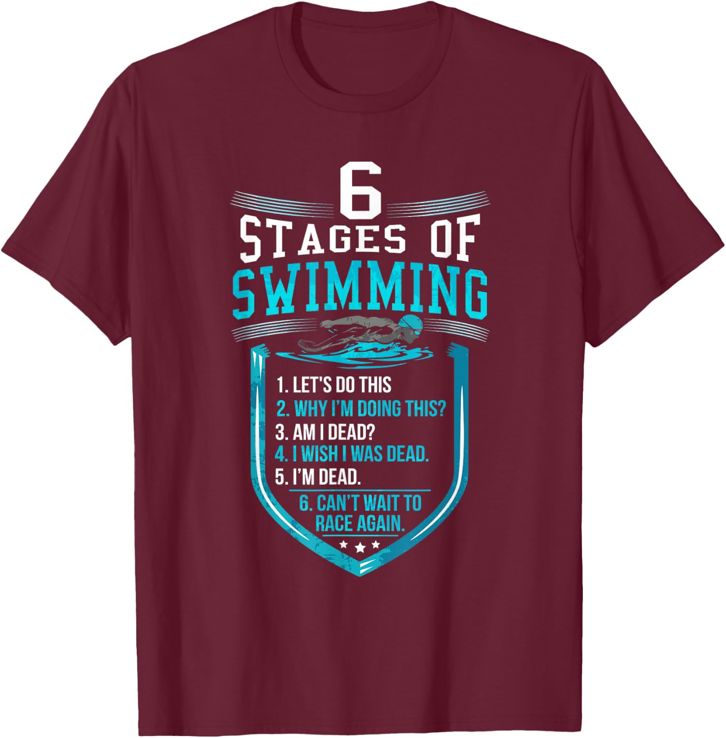 Gifts For Swimmers Swim Team Swimming Funny Swimmers T-Shirt - T-Shirt | Maroon