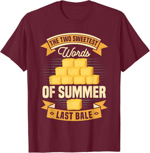 Hay Bale Farming Tractor Driver Hay Baling Hay Bale Farmer T-Shirt - T-Shirt | Maroon