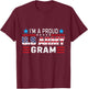 I'm A Proud Army Gram US Flag T-Shirt - T-Shirt | Maroon