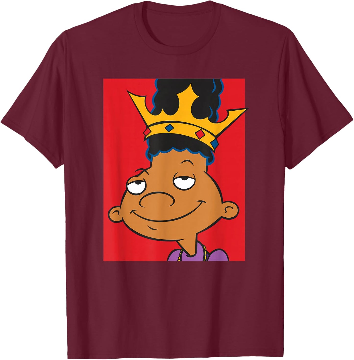 Hey Arnold Gerald Biggie Parody T-Shirt - T-Shirt | Maroon