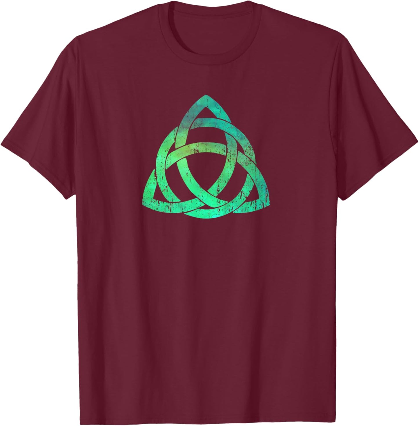 Irish Celtic Trinity Knot Triquetra Symbol Christian Faith T-Shirt - T-Shirt | Maroon