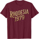 Vintage Rhodesia South African Southern Country Rhodesian T-Shirt - T-Shirt | Maroon