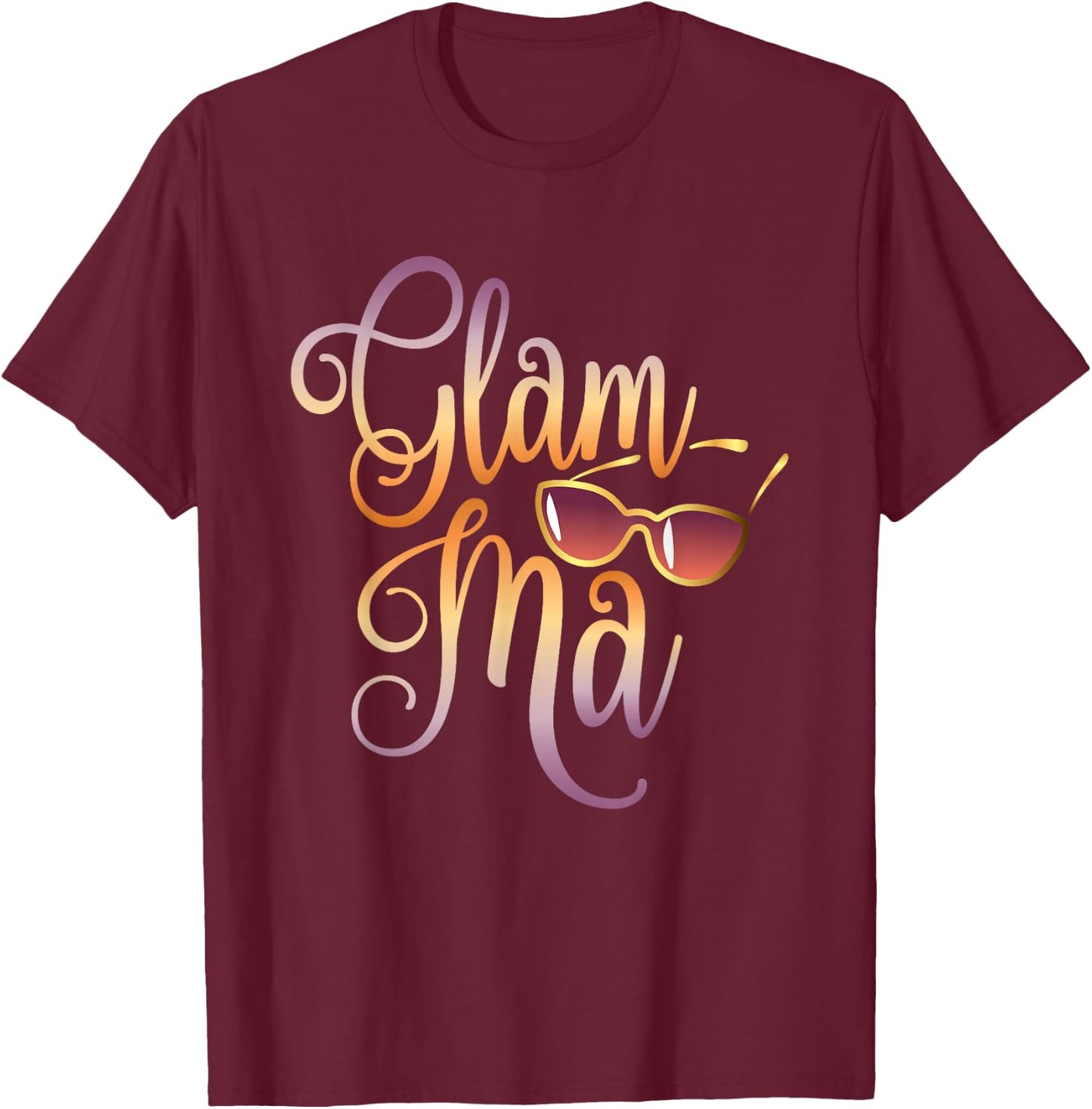 Glamma Grandma Fashion Glamma Sunglasses Gift T - Shirt T-Shirt - T-Shirt | Maroon