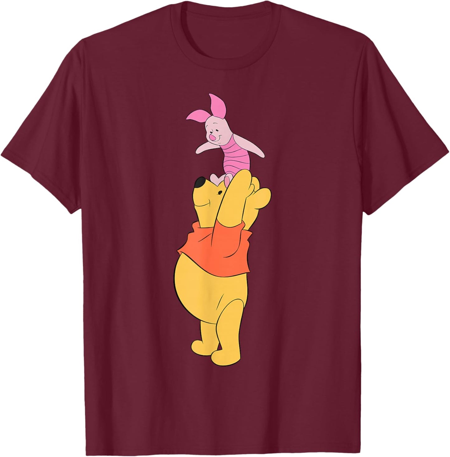 Disney Winnie The Pooh & Piglet True Friends Portrait T-Shirt - T-Shirt | Maroon
