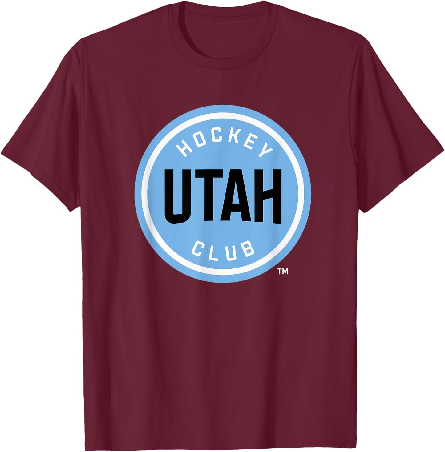 Utah Hockey Club Icon Dark Heather Officially Licensed T-Shirt - T-Shirt | Maroon