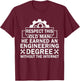 Respect This Old Man He Earned An Engineering Degree funny T-Shirt - T-Shirt | Maroon