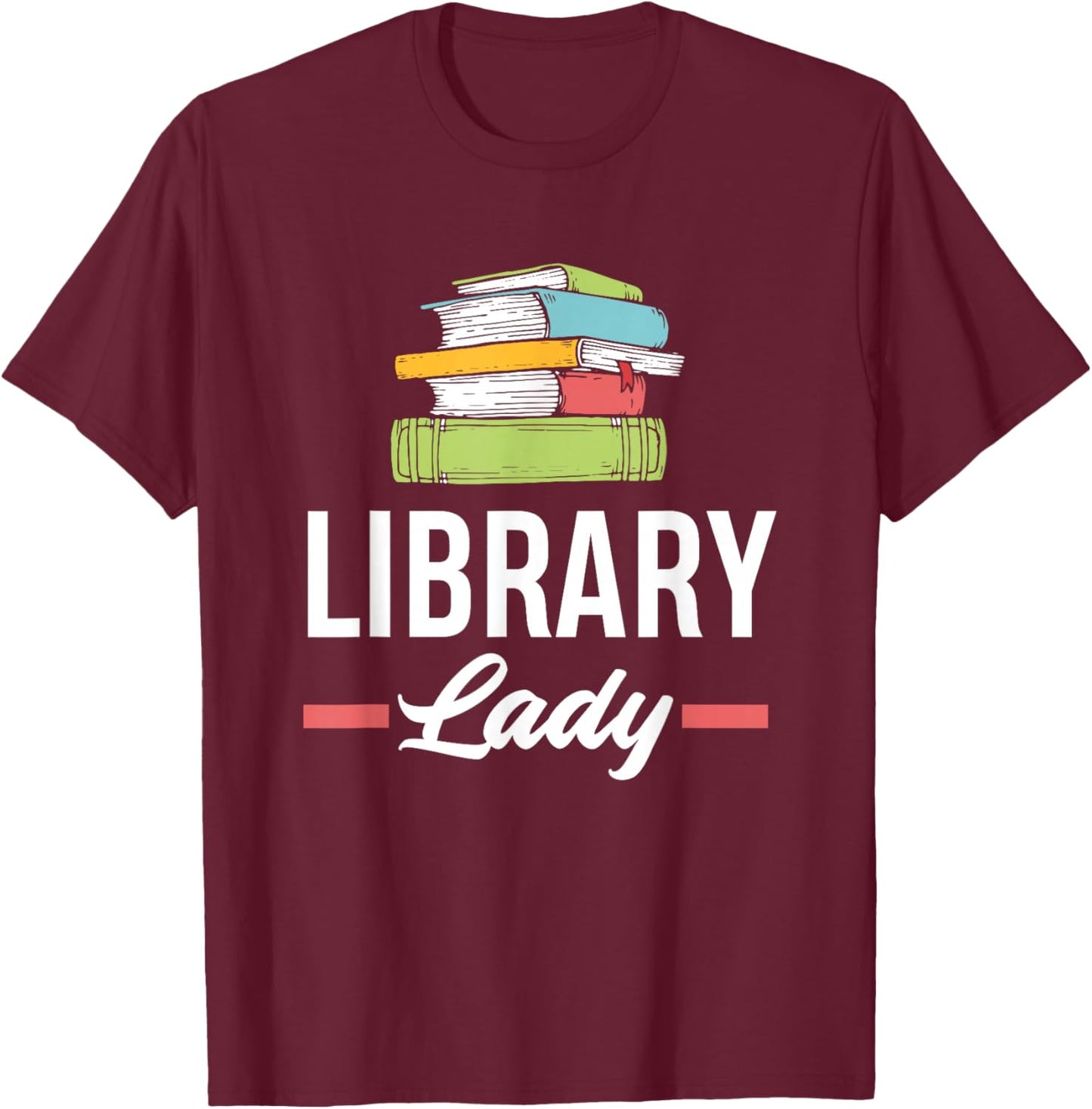 Funny Library Lady Librarian Library Assistant Small T-Shirt - T-Shirt | Maroon