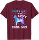 Just A Girl Who Loves Shiba Inus Funny dog lovers gifts T-Shirt - T-Shirt | Maroon