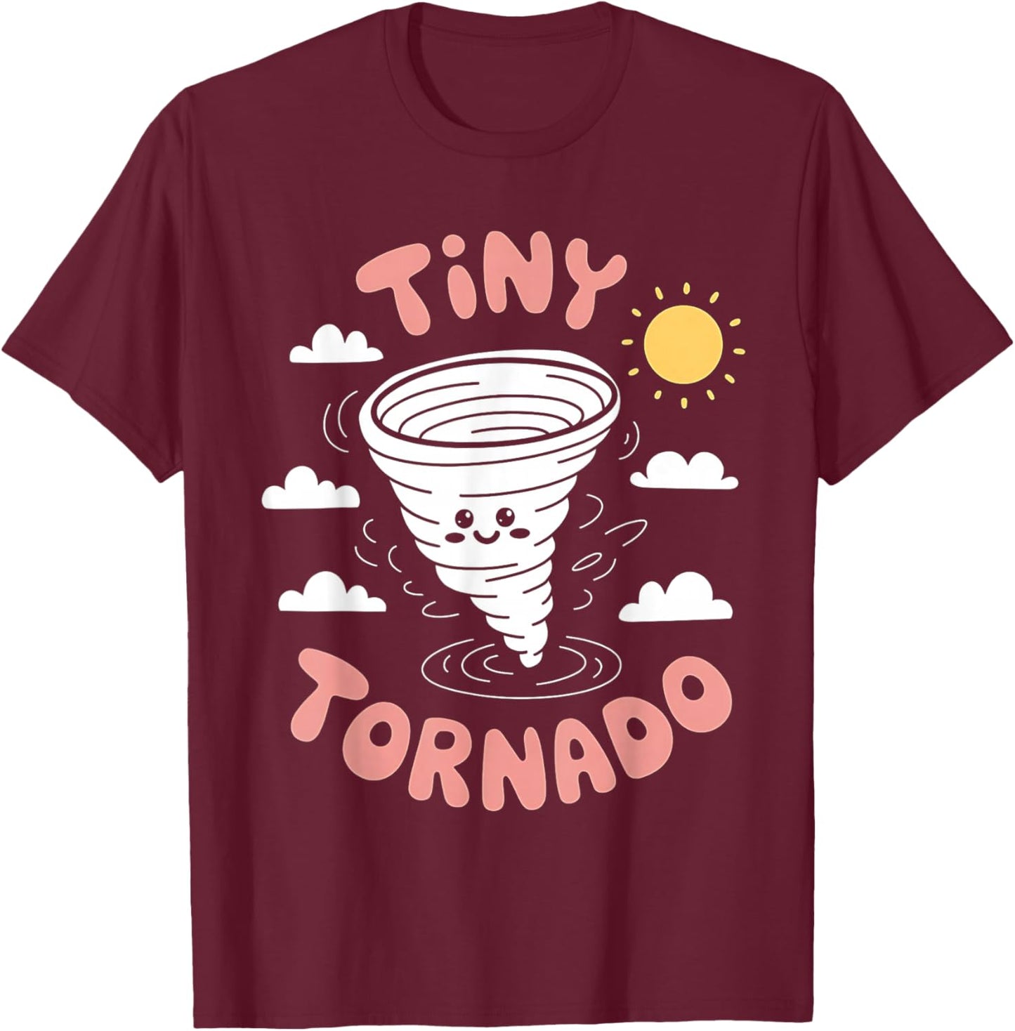 Cute Tiny Tornado for Messy Children And Toddlers Boy Girl T-Shirt - T-Shirt | Maroon