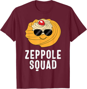 Saint Joseph's Day Zeppole Squad Sunglasses Italian Pastry M T-Shirt - T-Shirt | Maroon
