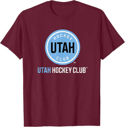 Utah Hockey Club Power Play Dark Heather Officially Licensed T-Shirt - T-Shirt | Maroon