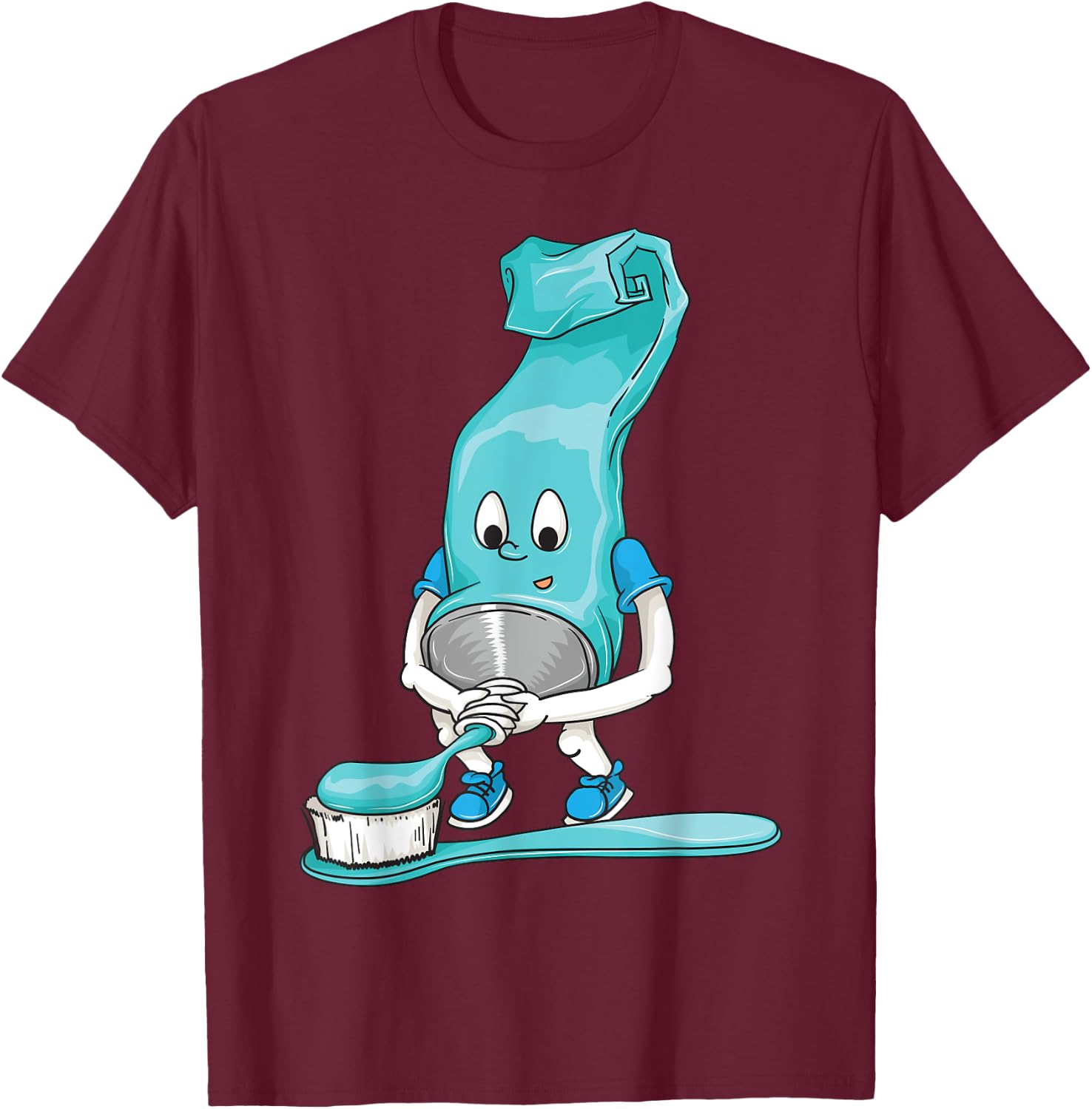 Funny Dirty Toothpaste | Cool Dental Hygienists Funny Gift T-Shirt - T-Shirt | Maroon