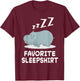 Hippo Hippos Nap Sleeping Sleep Pajama Pajamas Nightgown T-Shirt - T-Shirt | Maroon
