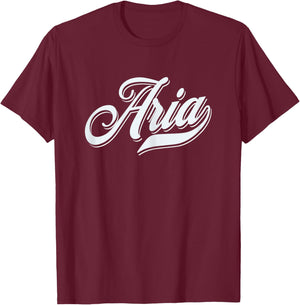 Femme Filles Idée Cadeau drôle Humour prénom pour Aria T-Shirt - T-Shirt | Maroon