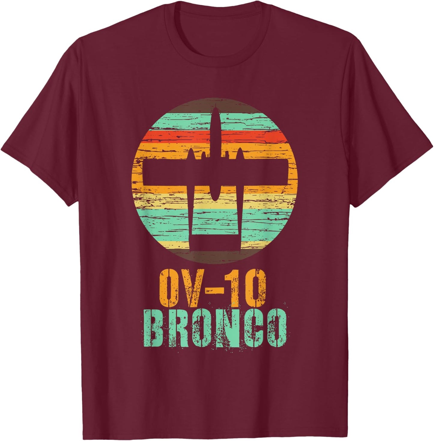Vintage OV-10 Bronco Military Aviation Shirt T-Shirt - T-Shirt | Maroon