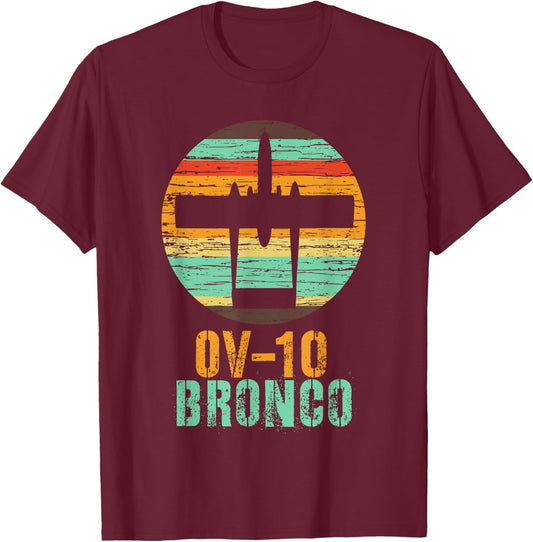 Vintage OV-10 Bronco Military Aviation Shirt T-Shirt - T-Shirt | Maroon