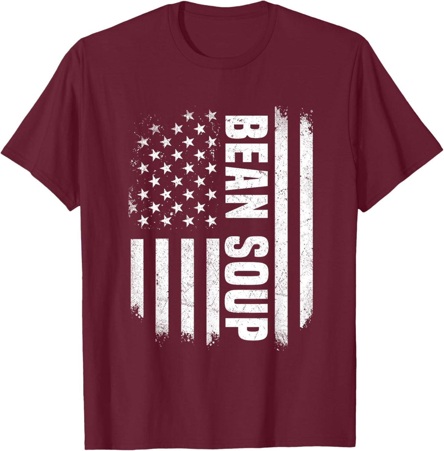 American Flag Bean Soup Outfit Dry Beans Mix USA T-Shirt - T-Shirt | Maroon