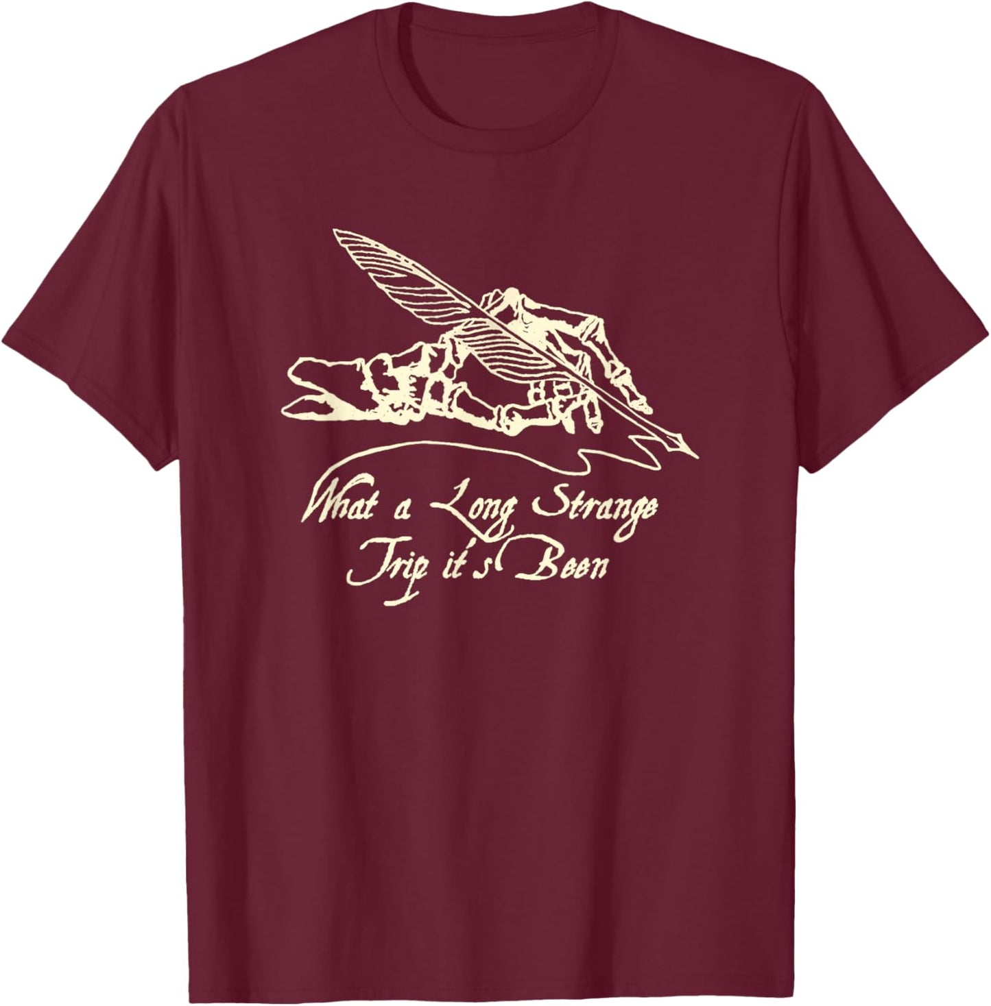 Grateful Dead Ice Nine Lyrics Strange Trip T-Shirt - T-Shirt | Maroon