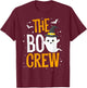 The Boo Crew Halloween Ghost Trick Treat Outfit Squad Team T-Shirt - T-Shirt | Maroon
