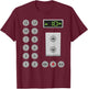 Elevator Buttons Apparel -Adult Funny Elevator - Black, Small T-Shirt - T-Shirt | Maroon