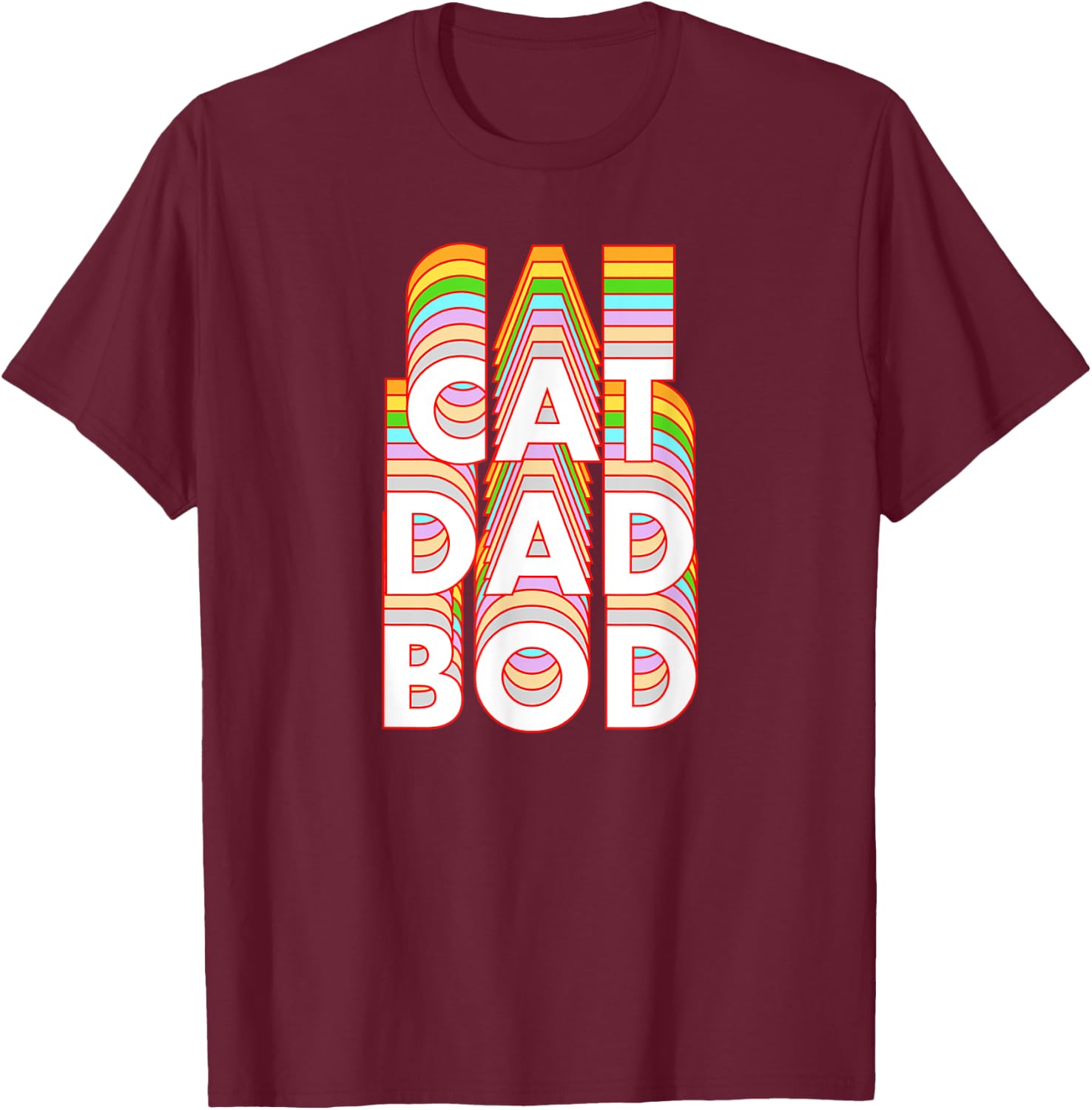 Funny Cat Dad Bod Pet Owner Fitness Gym Gift Women T-Shirt - T-Shirt | Maroon