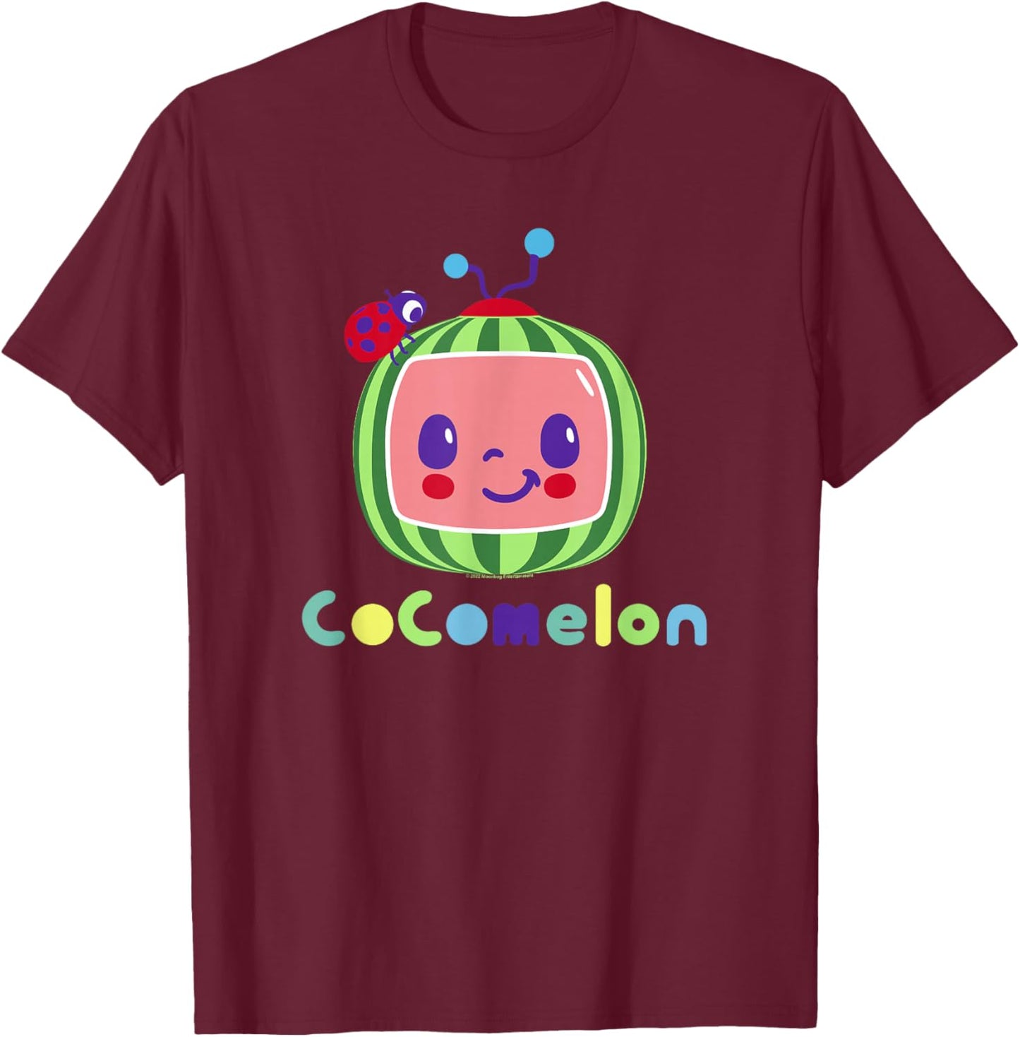 CoComelon Classic Centered Smile T-Shirt - T-Shirt | Maroon