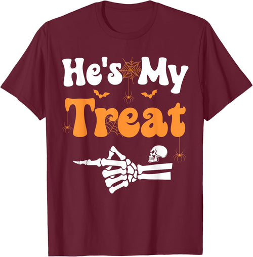 He's My Treat Skeleton Couples Matching Couple Halloween