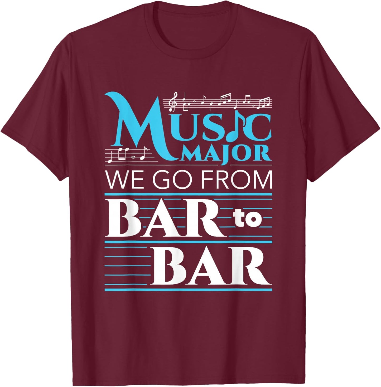 Music Major Student Funny Pun Graduation T-Shirt - T-Shirt | Maroon