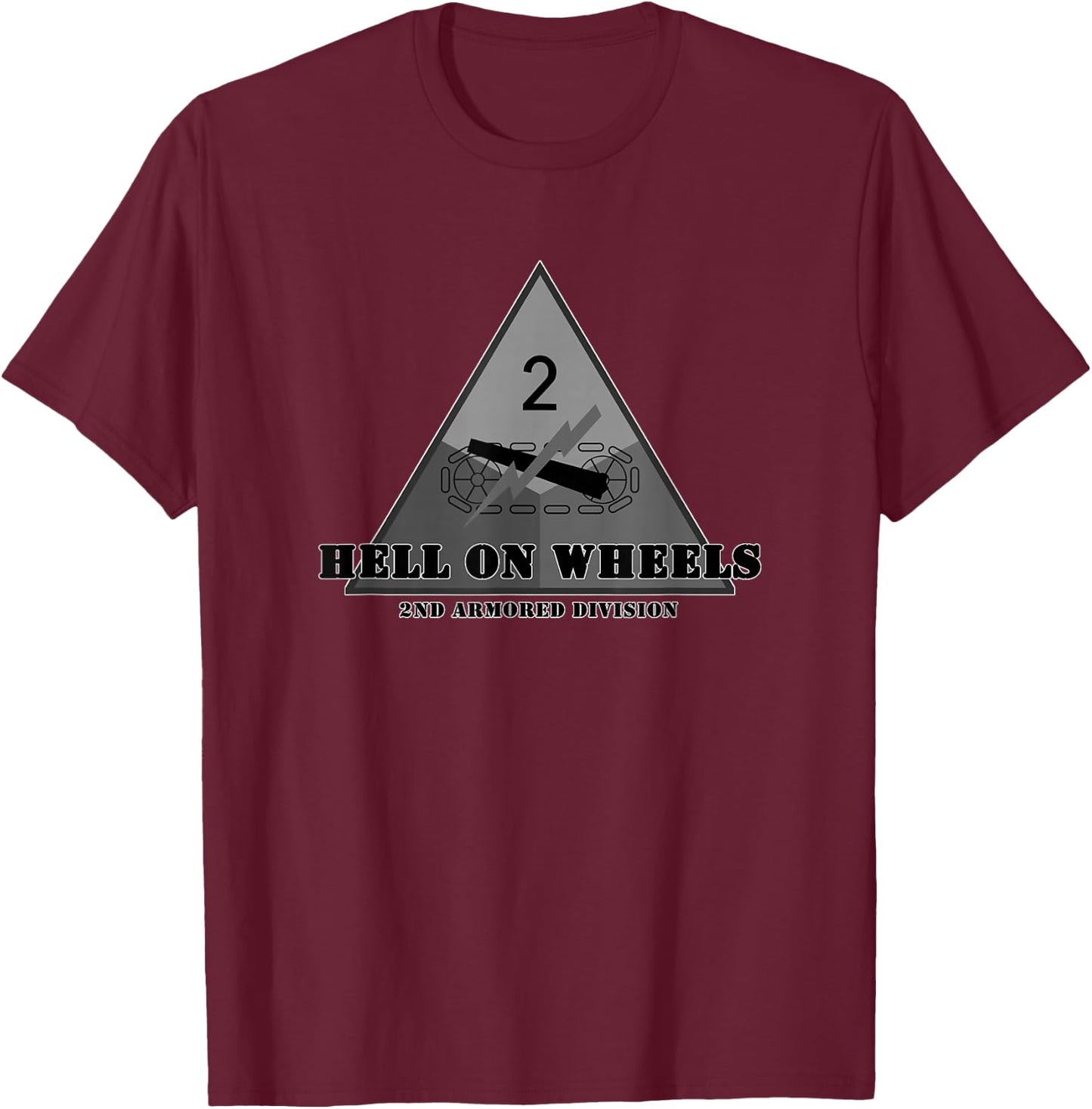 2nd Armored Division Emblem with Motto Army Veteran Gift T-Shirt - T-Shirt | Maroon