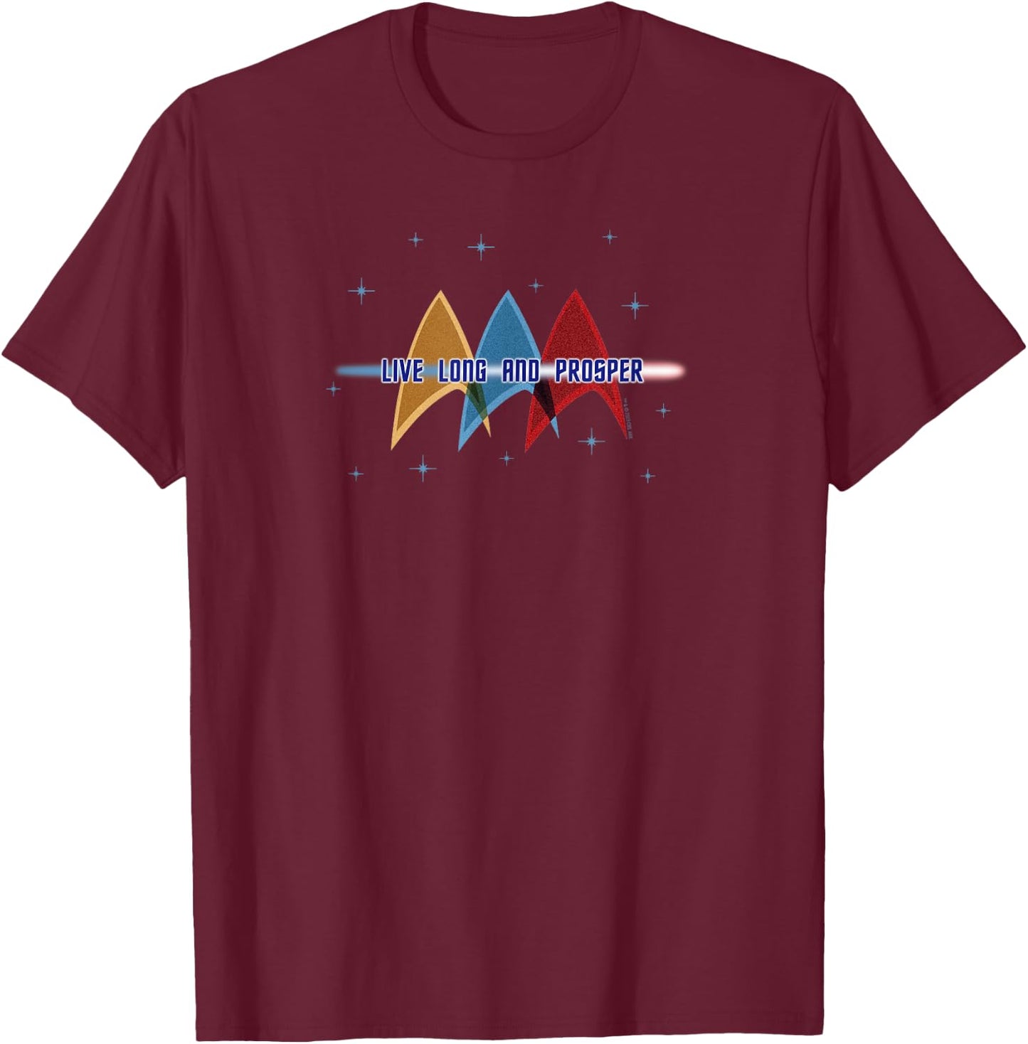 Star Trek: The Original Series Live Long and Prosper Deltas T-Shirt - T-Shirt | Maroon