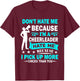 Don't Hate Me Because I'm A Cheerleader Male Cheerleader T-Shirt - T-Shirt | Maroon