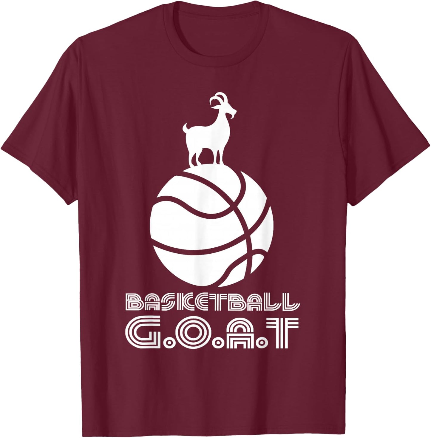 Funny Boys Basketball GOAT Kids Baller Youth Player Gift T-Shirt - T-Shirt | Maroon