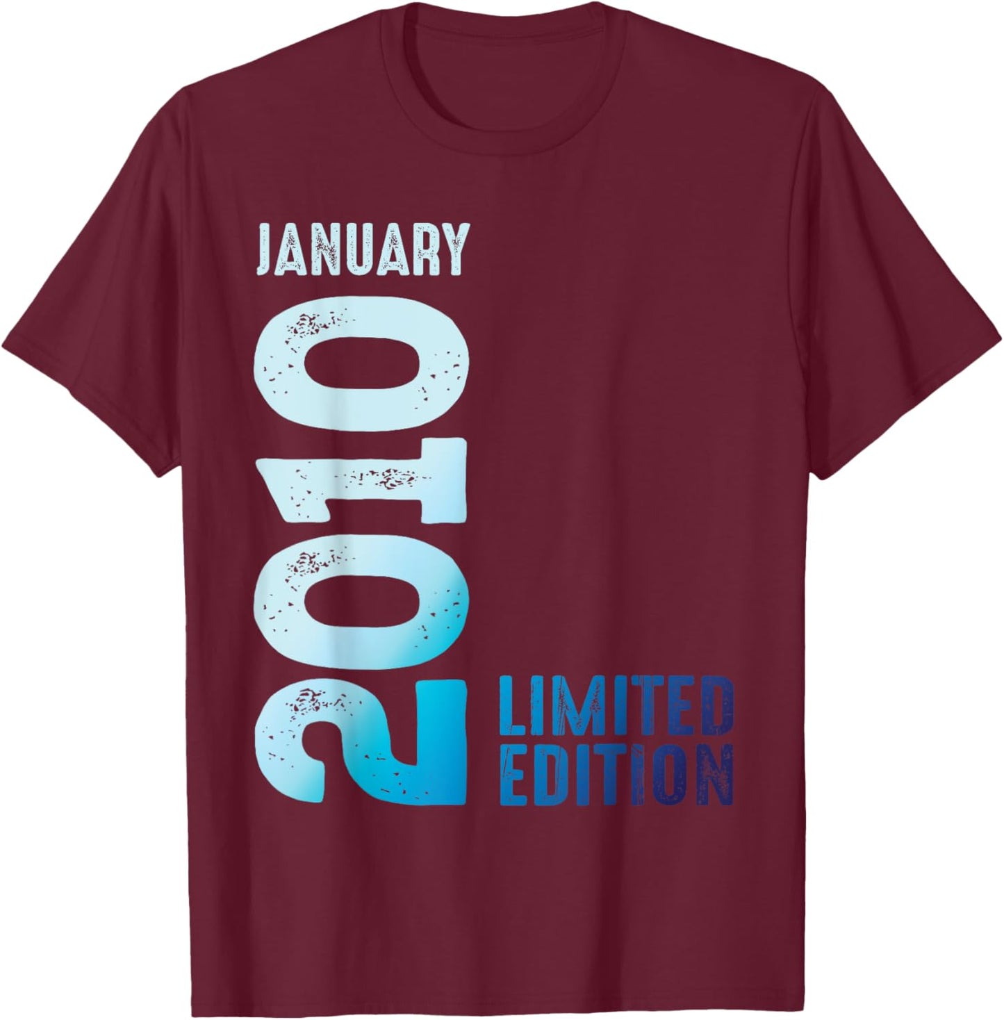 Limited Edition 2010 January 2010 T-Shirt - T-Shirt | Maroon