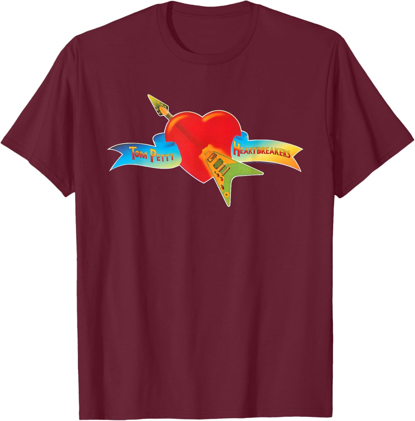 Tom Petty and the Heartbreakers Classic Logo T-Shirt - T-Shirt | Maroon