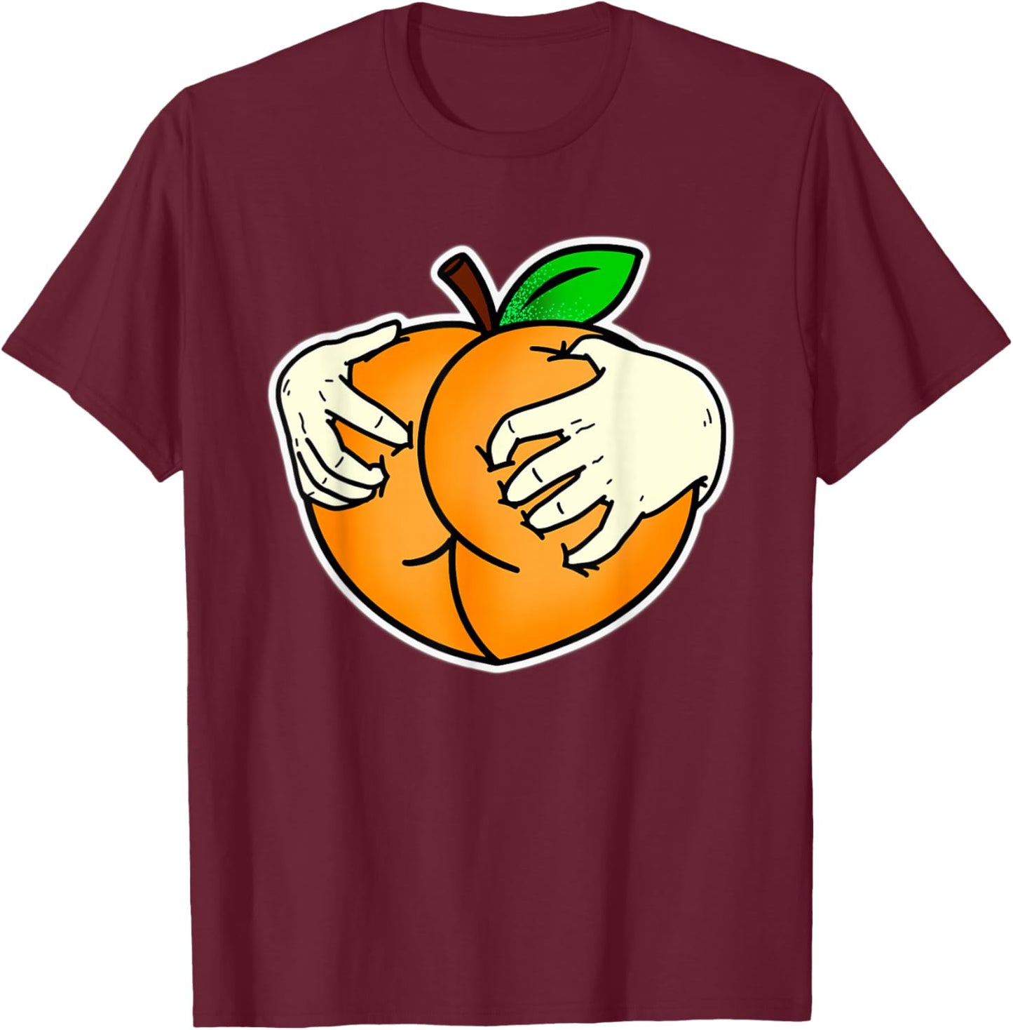 Peach Booty T-Shirt - T-Shirt | Maroon