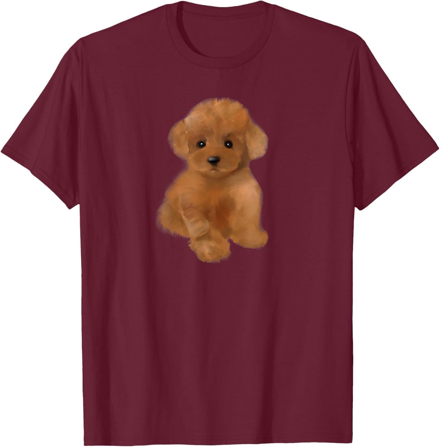 Toy poodle dog ,breed,mini poodle puppy Men Women Kids T-Shirt - T-Shirt | Maroon