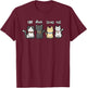 Funny Sarcastic Meme French Un Deux Trois Cat Kitten Lover Women Kids T-Shirt - T-Shirt | Maroon