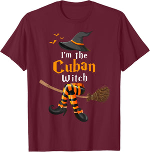 I'm The Cuban Witch Halloween Costume Witches T-Shirt - T-Shirt | Maroon