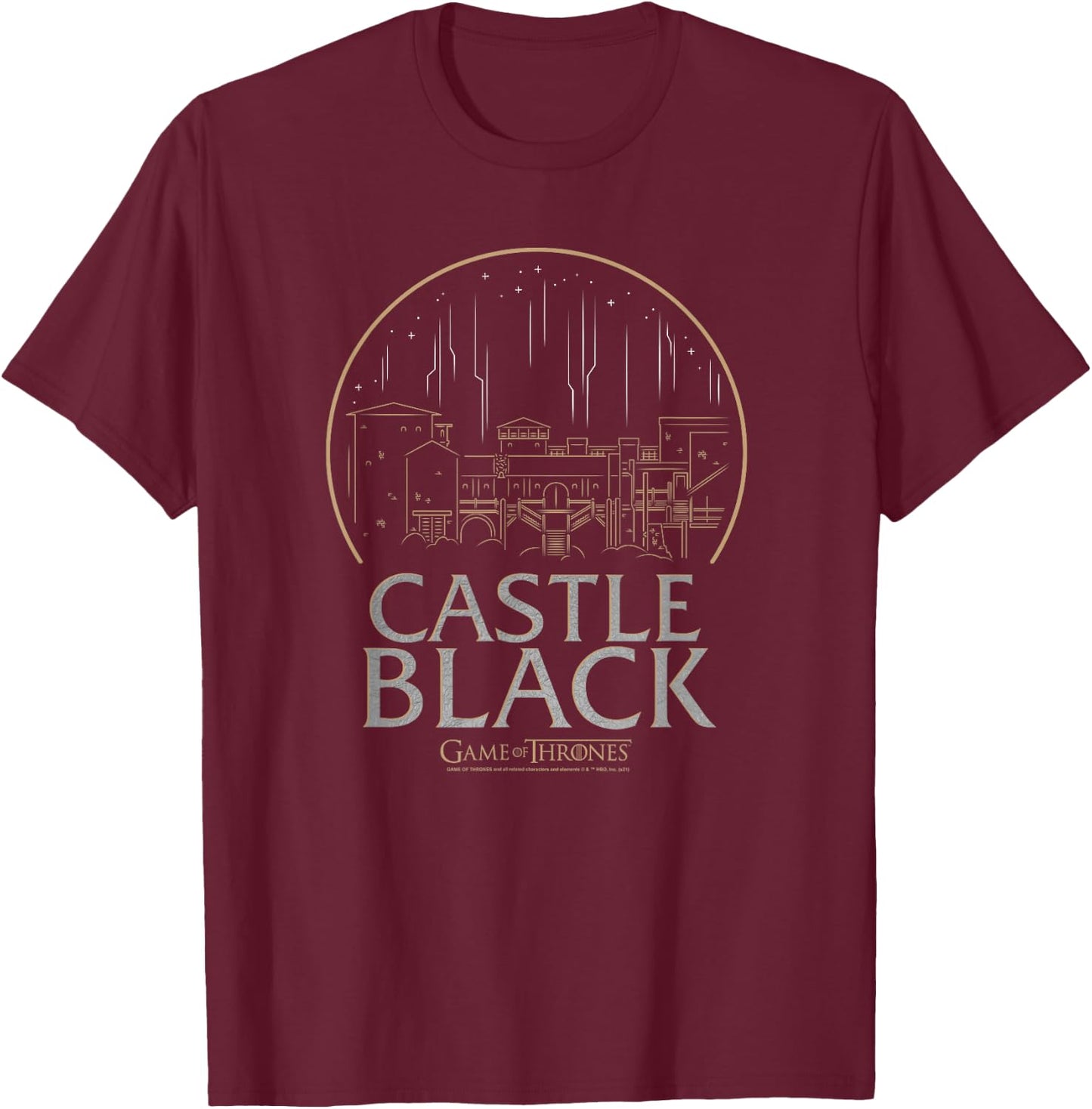 Game of Thrones Castle Black T-Shirt - T-Shirt | Maroon