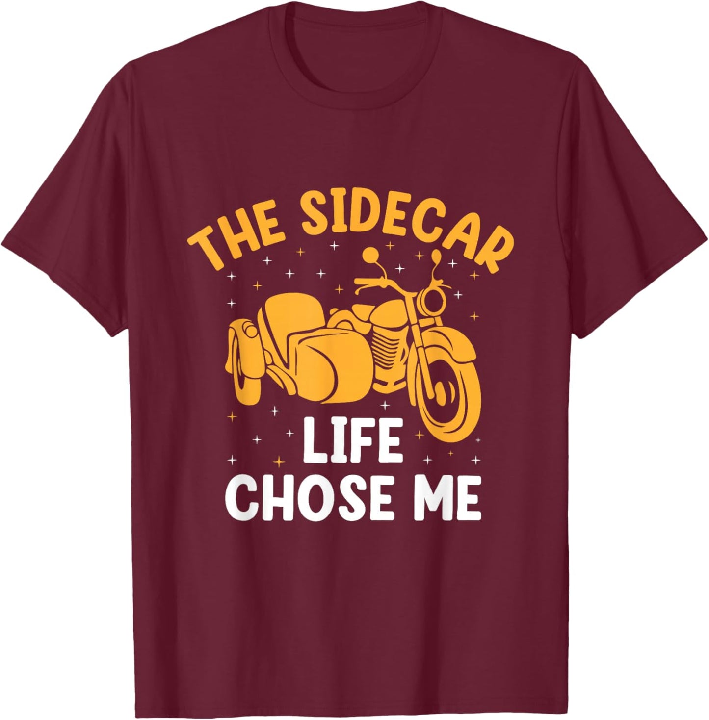 Sidecar Motorcycle Motorcyclist Bike Motorbike Sidecar Rider T-Shirt - T-Shirt | Maroon