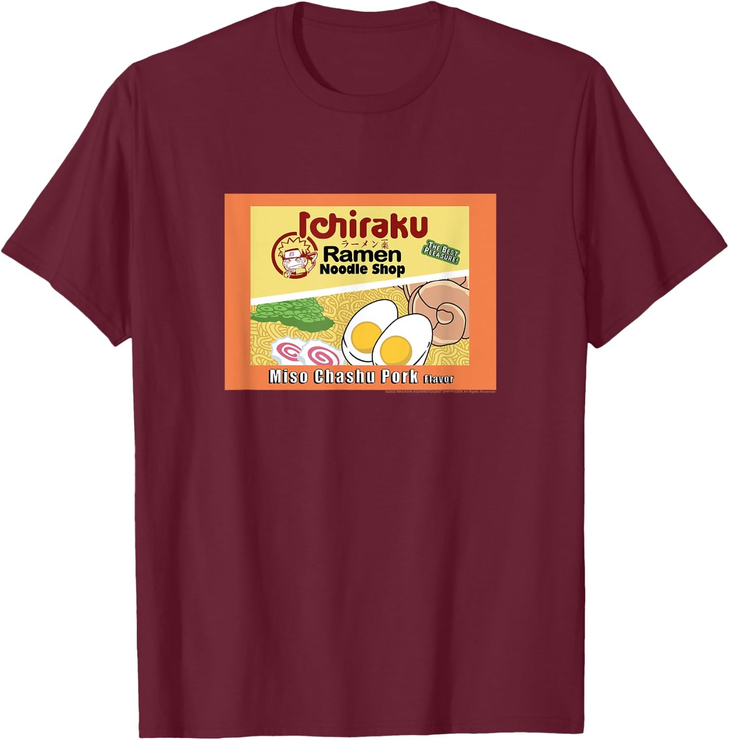 Naruto Shippuden Ichiraku Ramen Package Anime T-Shirt - T-Shirt | Maroon