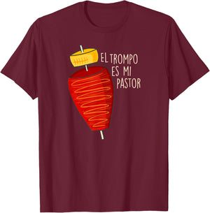 Trompo al Pastor para Papás Chicanos que Aman Tacos y Chela T-Shirt - T-Shirt | Maroon