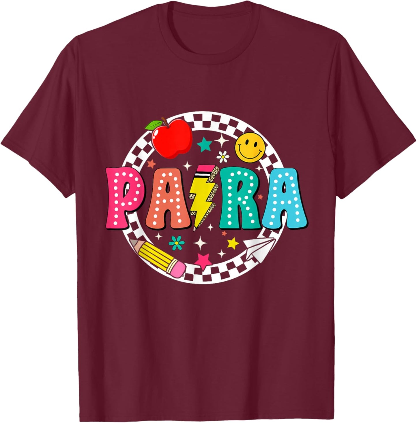Back to School para , Women Teacher T-Shirt - T-Shirt | Maroon