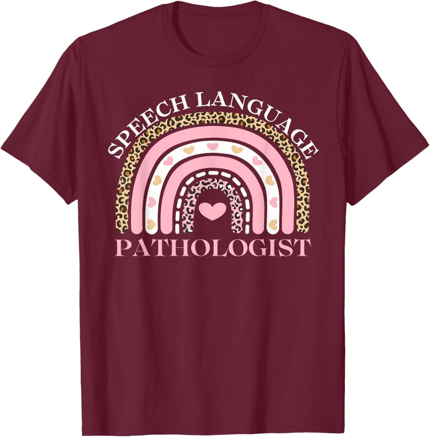 Speech Language Pathologist SLP Valentin's Day SLP Valentine T-Shirt - T-Shirt | Maroon