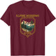 Alpine Meadows Souvenir Apparel - Alpine Meadows Hiking T-Shirt - T-Shirt | Maroon