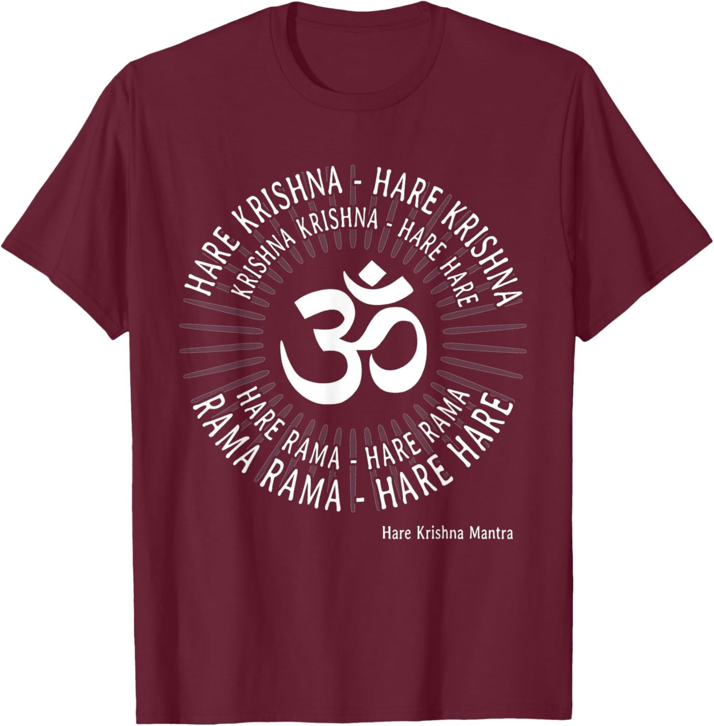 Hare Krishna Shirt Spiritual Hare Krishna Mantra T-Shirt - T-Shirt | Maroon